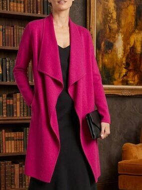 St. John Elegant Pink Duster Size M